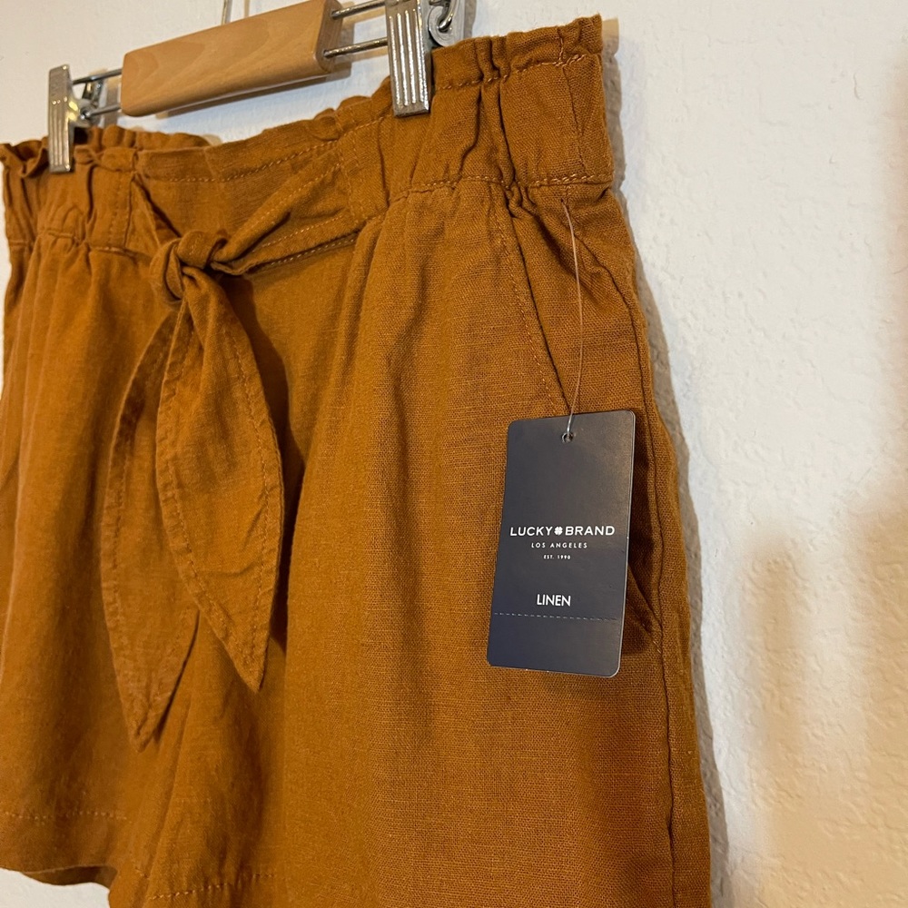 NWT Lucky Brand Tie Front Linen Shorts XS - Picture 4 of 7
